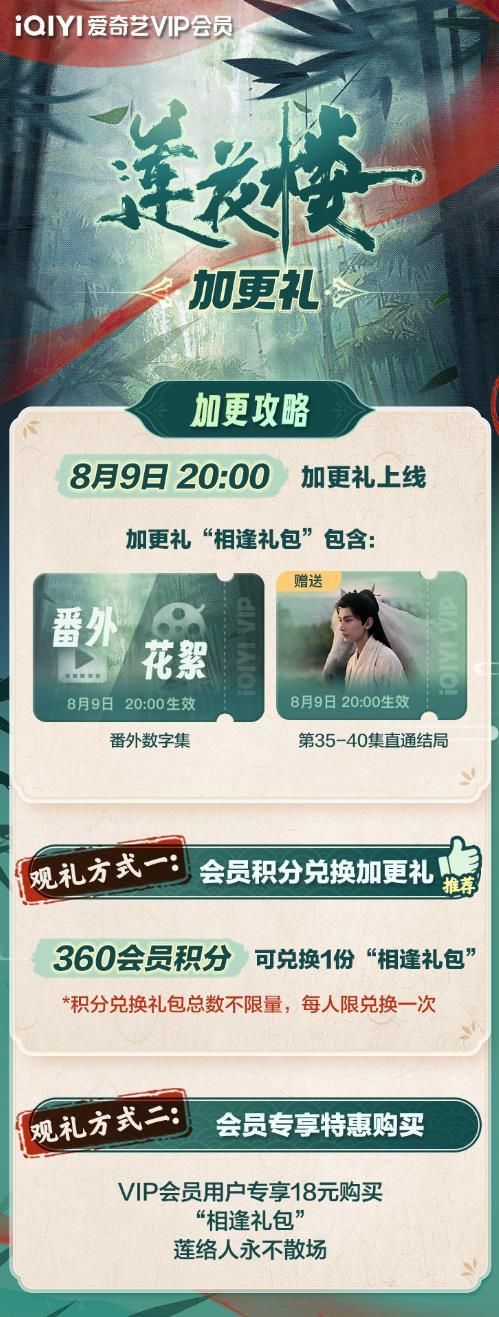 有没有爱奇艺会员账号共享_爱奇艺会员积分兑换加更礼_莲花楼积分兑换加更礼