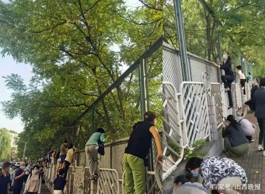 一年级孩子遭遇“开学最大打击”_新生入学家长观察_校园围墙家长现象