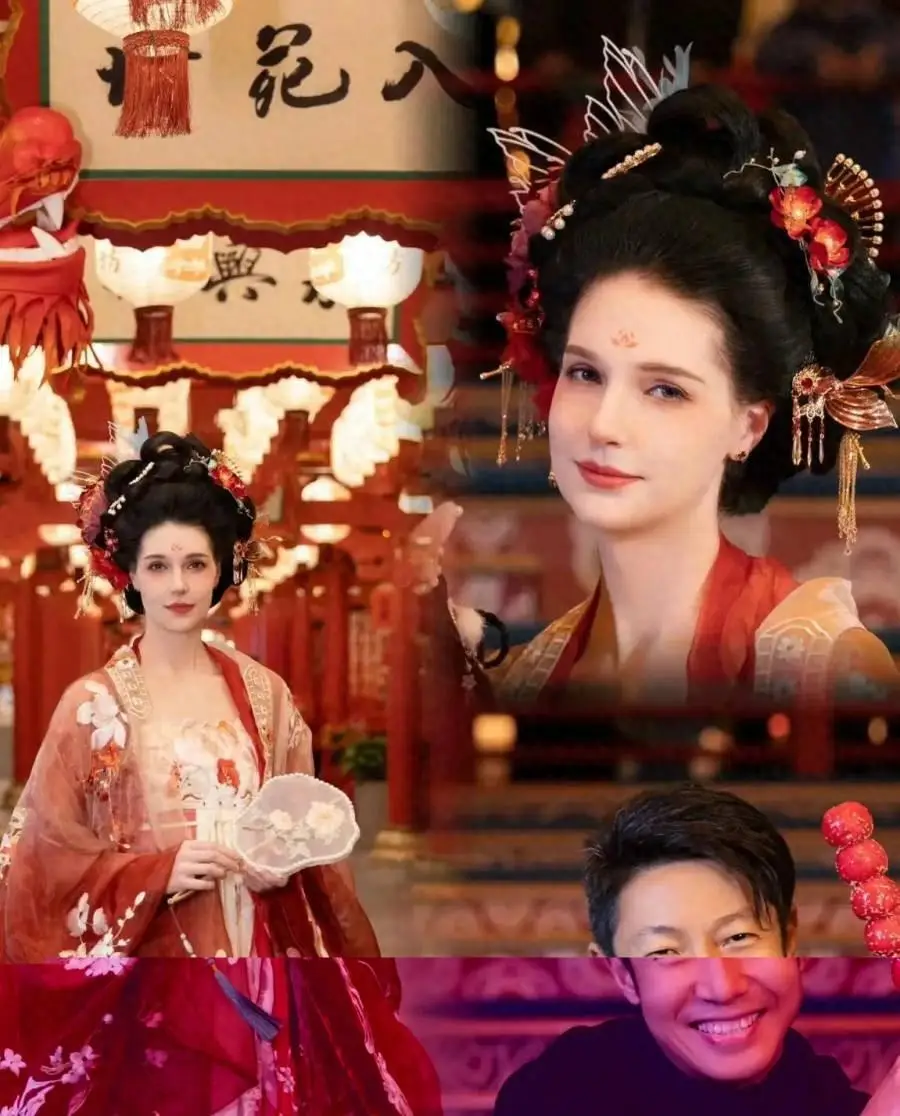 撒贝宁妻子汉服写真曝光，肤如凝脂面若桃花，宛若绝世美女杨贵妃