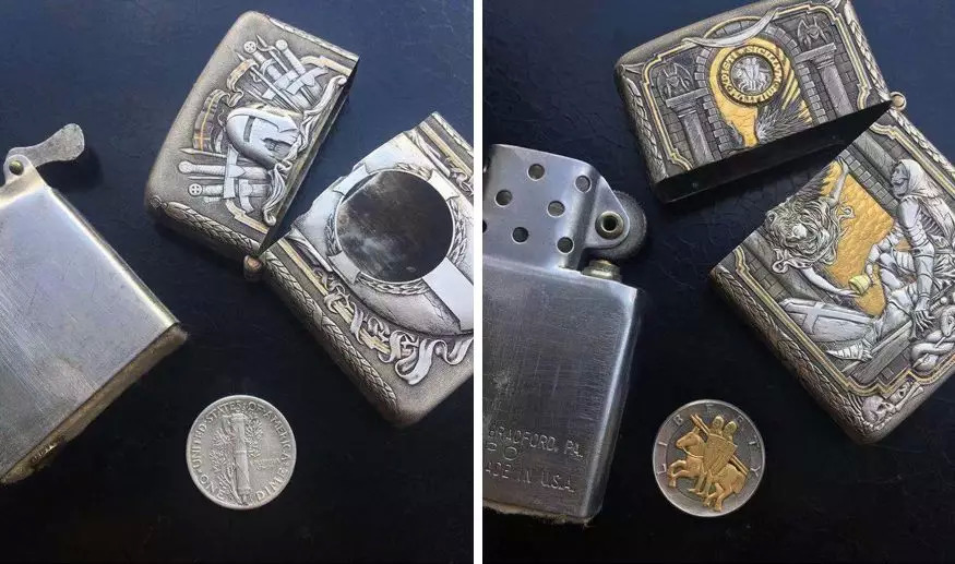 俄罗斯博主Roman Booteens硬币艺术_美国一男子疯狂囤500万枚5美分硬币_50美分硬币雕刻