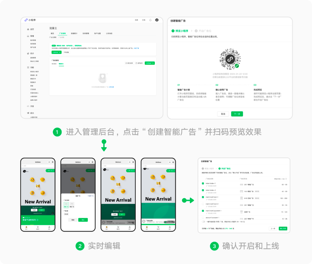 小程序广告位_小程序流量主开通门槛下调_微信小程序广告智能接入模式
