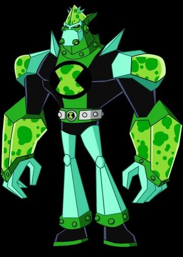 ben10外星英雄21_BEN10外星英雄百科 机械型篇 灵精怪变形怪融合型 变形怪与轰天雷融合型