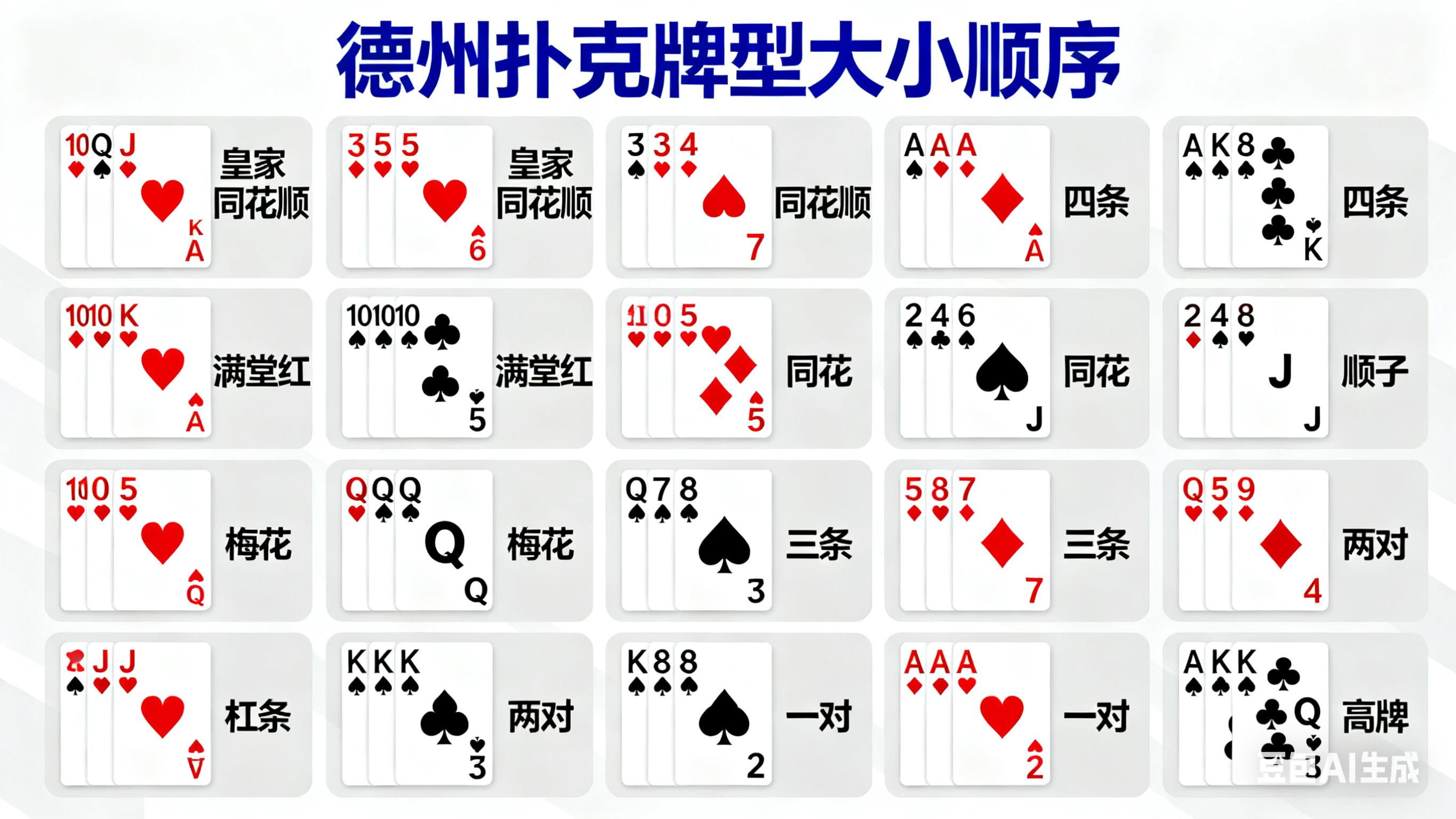 德州扑克基础玩法_德州扑克游戏规则详解_传扑克牌游戏规则