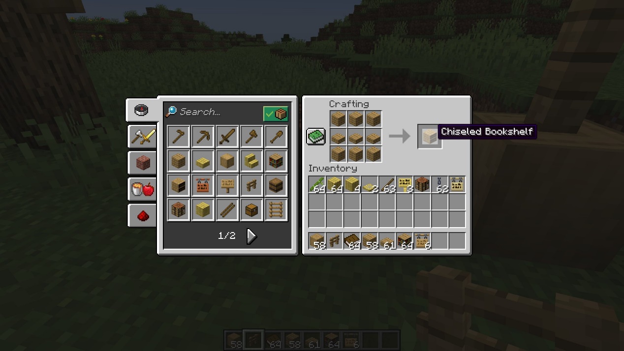 雕纹书架取书顺序问题_手机版我的世界附魔书怎么用视频_Minecraft 1.20雕纹书架特性