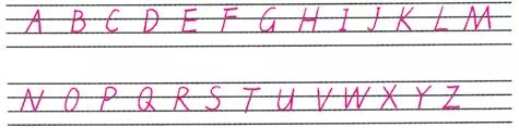字母笔顺规则_26个字母书写规范_26个字母