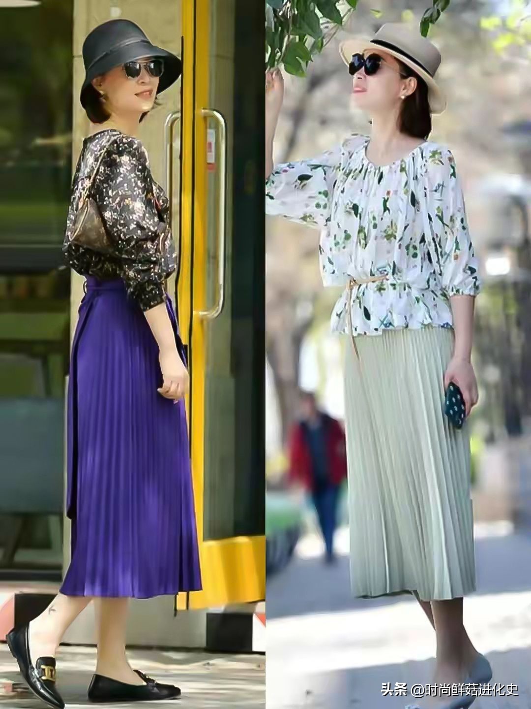 高档雪纺衫_60岁女性夏日穿搭_衬衫半裙搭配