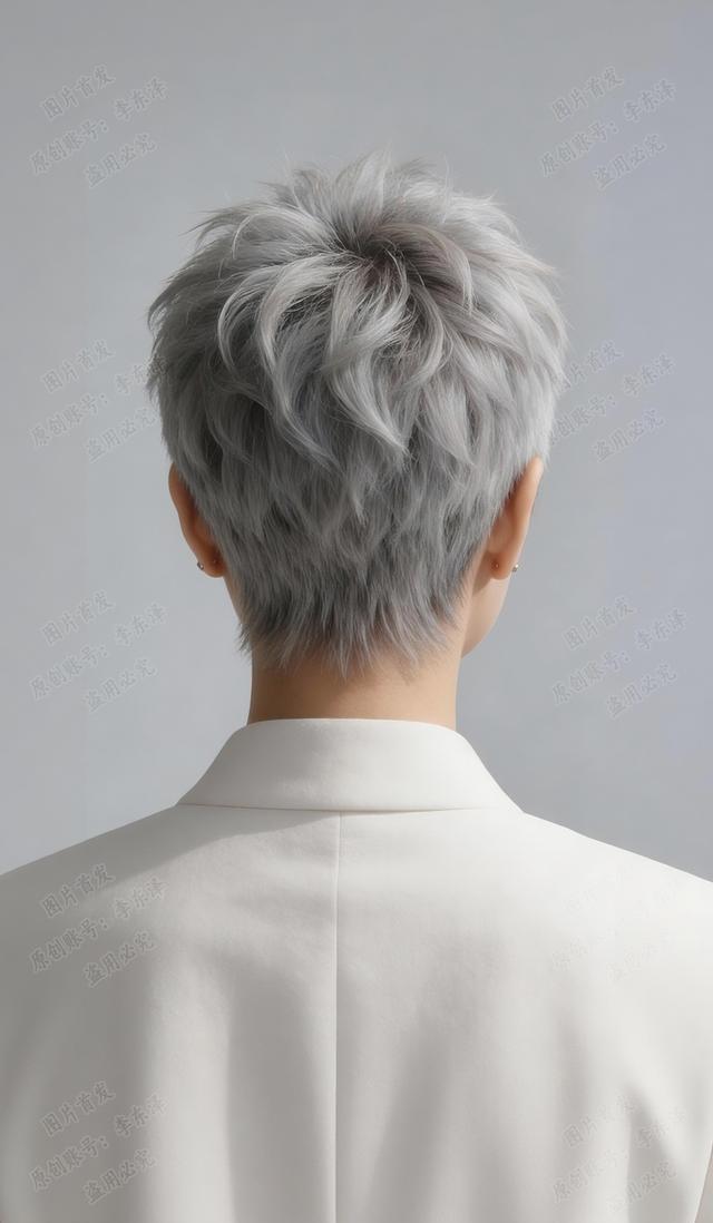 白发趋势增强非遮盖_自然银发+短发层次_2026小男孩流行发型