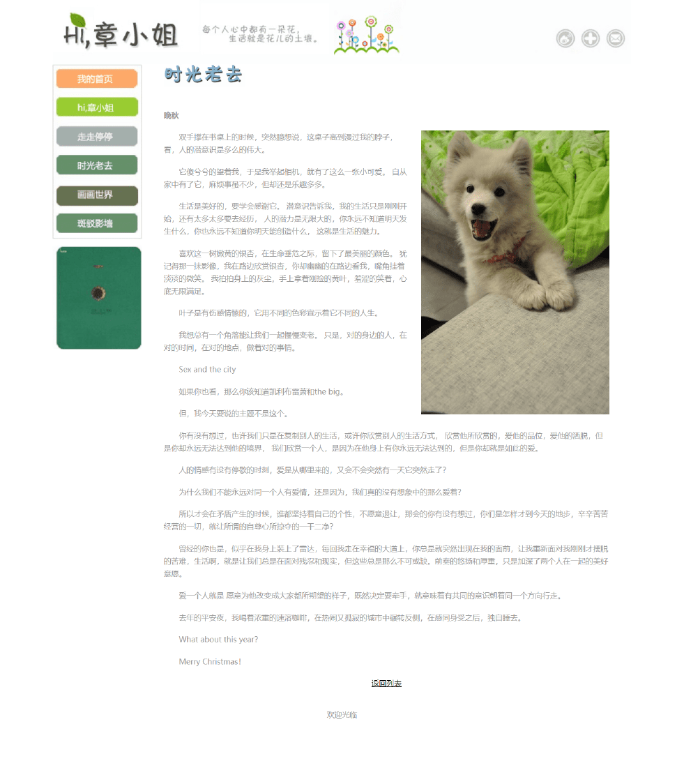博客网页设计制作 简单静态HTML网页作品 DIV CSS个人网页作业成品 dreamweaver学生个人博客网站模板 (1)