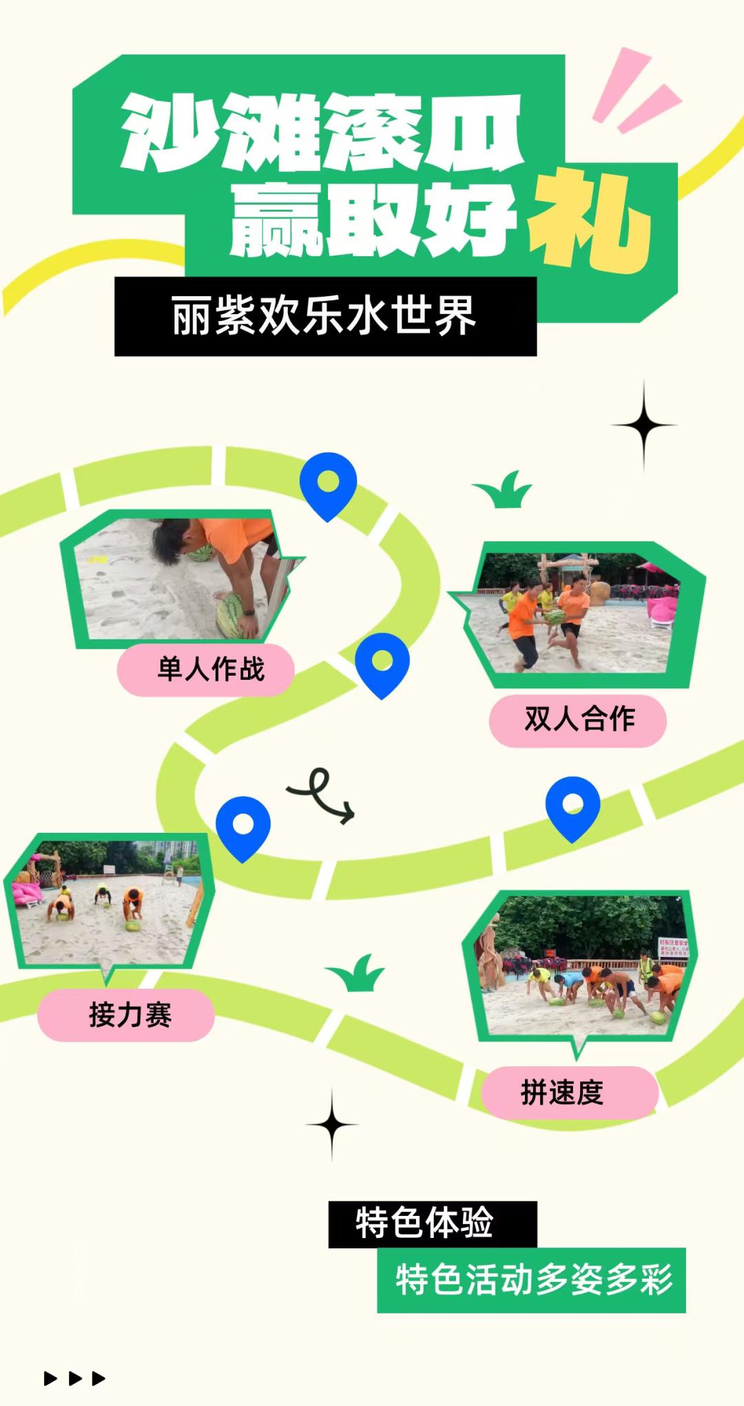 丽紫欢乐水世界吃瓜挑战赛_夏日沙滩滚瓜大战游戏规则_吃西瓜比赛游戏规则