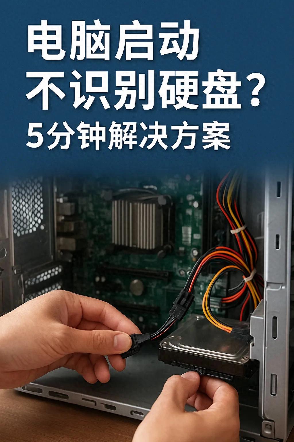 电脑启动不识别硬盘？5分钟教你快速排查与解决！