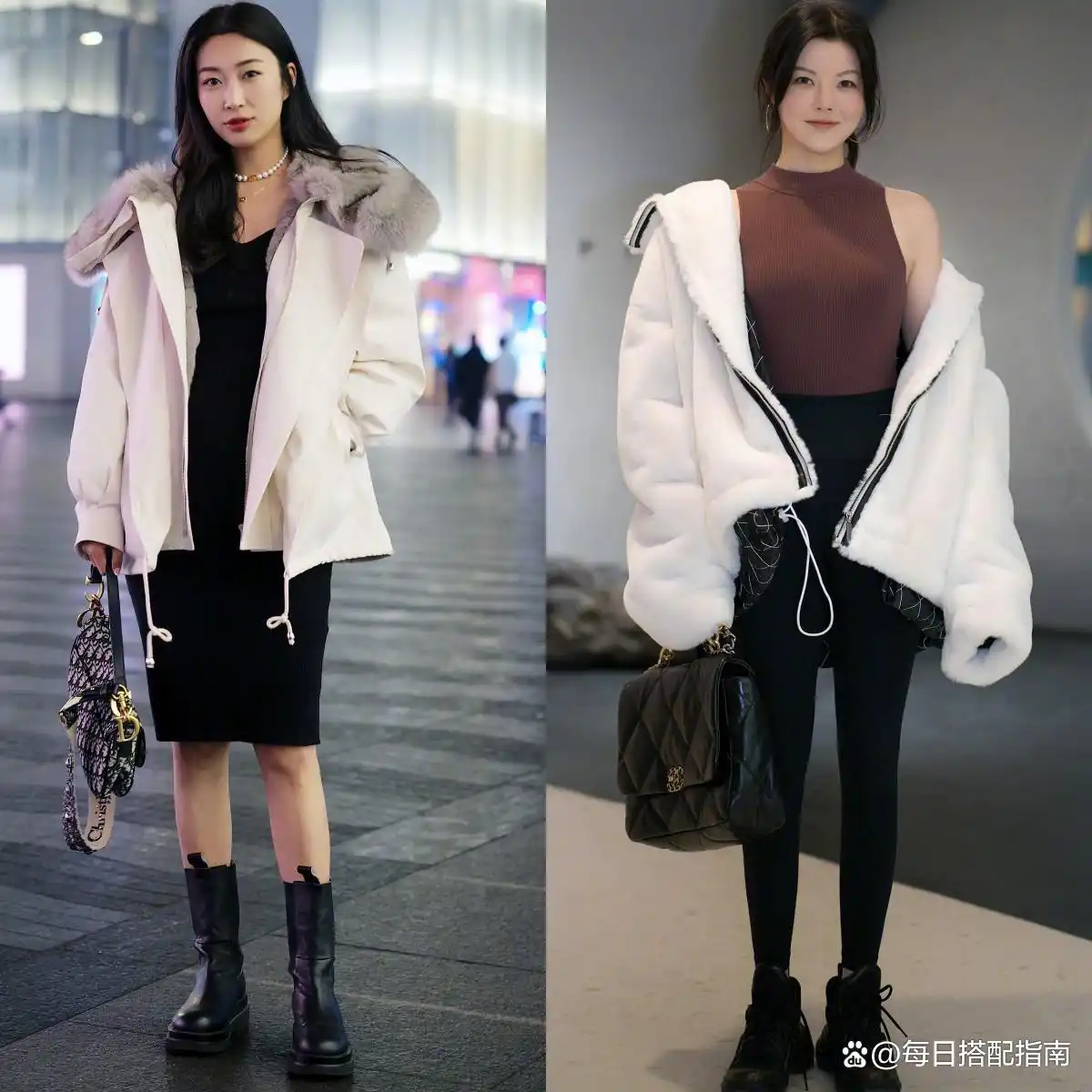 冬季时尚穿搭_冬季粗细腰带搭配_羽绒服搭配技巧