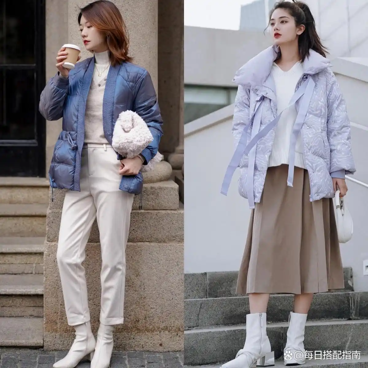 冬季时尚穿搭_冬季粗细腰带搭配_羽绒服搭配技巧