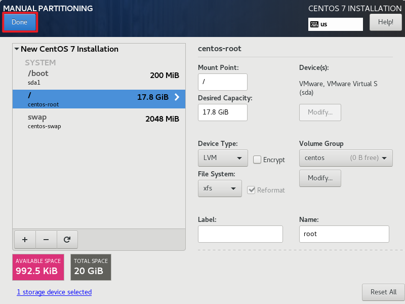 VMware Workstation Pro 14 CentOS 7 x86_64 installation guide_虚拟机使用实际网卡_CentOS 7 virtual machine setup with Aliyun mirror