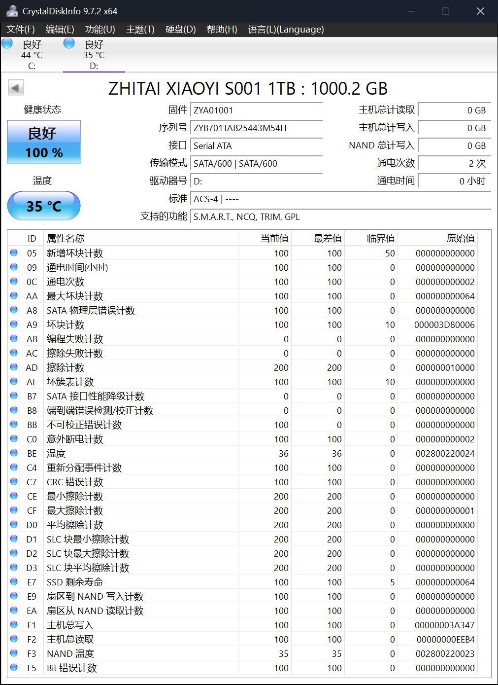 老硬盘怎么转成sata接口数据线_致态小翼S001性能测试_老电脑升级SATA SSD
