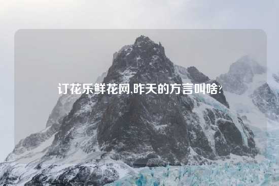 订花乐鲜花网,昨天的方言叫啥?