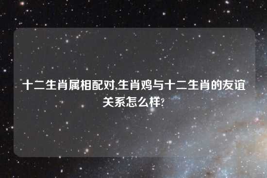 十二生肖属相配对,生肖鸡与十二生肖的友谊关系怎么样?