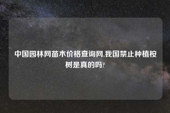 中国园林网苗木价格查询网,我国禁止种植桉树是真的吗?