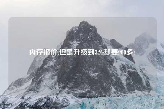 内存报价,但是升级到32G却要900多?