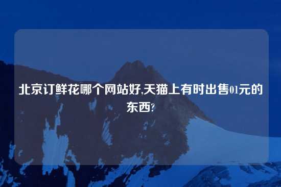 北京订鲜花哪个网站好,天猫上有时出售01元的东西?