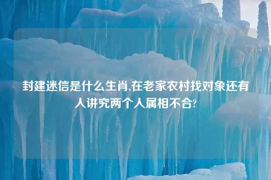 封建迷信是什么生肖,在老家农村找对象还有人讲究两个人属相不合?