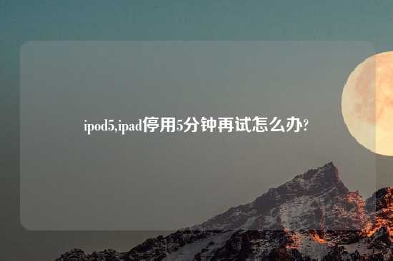 ipod5,ipad停用5分钟再试怎么办?