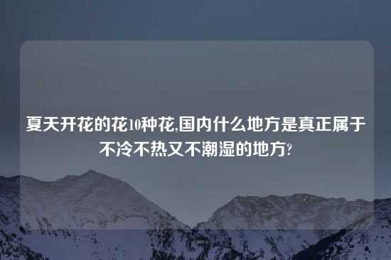 夏天开花的花10种花,国内什么地方是真正属于不冷不热又不潮湿的地方?