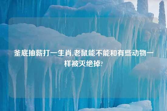 釜底抽薪打一生肖,老鼠能不能和有些动物一样被灭绝掉?