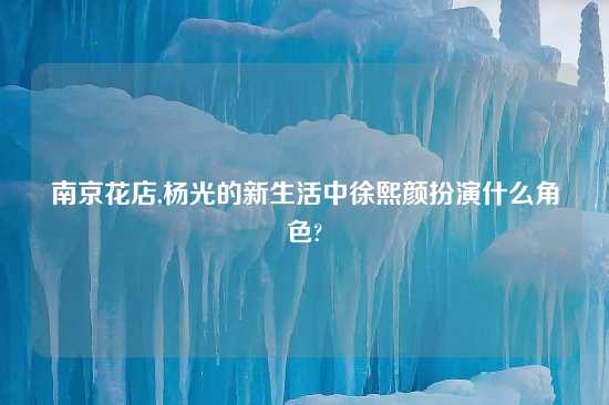 南京花店,杨光的新生活中徐熙颜扮演什么角色?