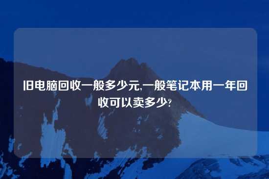 旧电脑回收一般多少元,一般笔记本用一年回收可以卖多少?