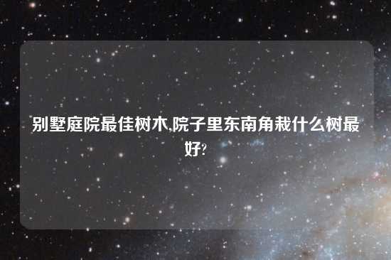 别墅庭院最佳树木,院子里东南角栽什么树最好?