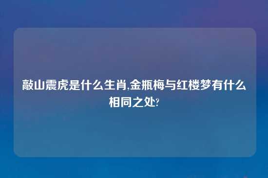 敲山震虎是什么生肖,金瓶梅与红楼梦有什么相同之处?