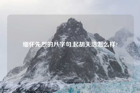 缅怀先烈的八字句,起胡天浩怎么样?