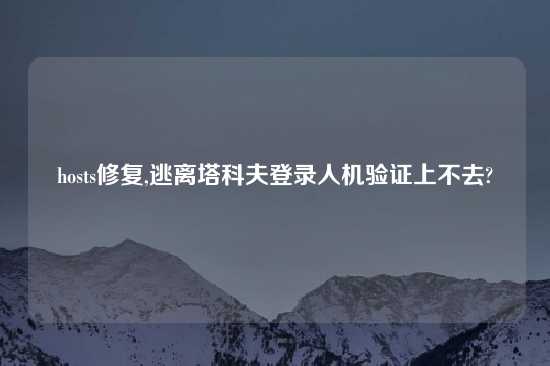 hosts修复,逃离塔科夫登录人机验证上不去?