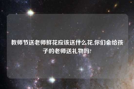 教师节送老师鲜花应该送什么花,你们会给孩子的老师送礼物吗?