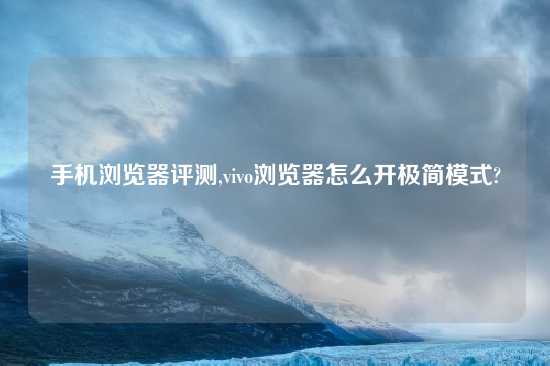 手机浏览器评测,vivo浏览器怎么开极简模式?