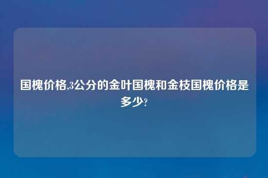 国槐价格,3公分的金叶国槐和金枝国槐价格是多少?