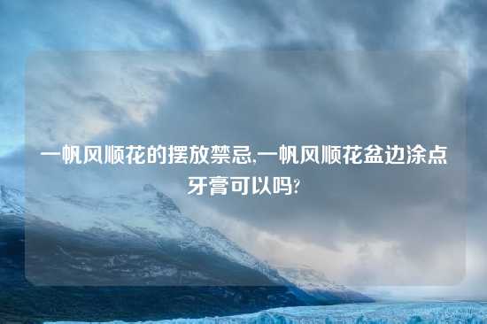 一帆风顺花的摆放禁忌,一帆风顺花盆边涂点牙膏可以吗?