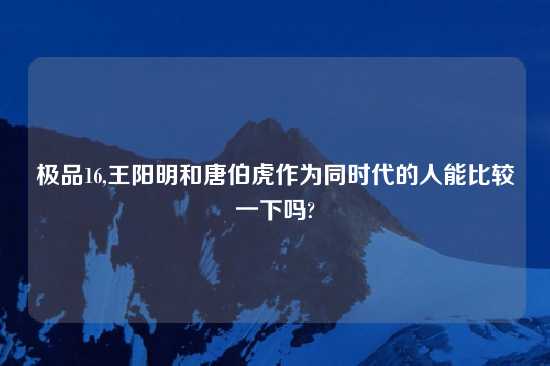 极品16,王阳明和唐伯虎作为同时代的人能比较一下吗?