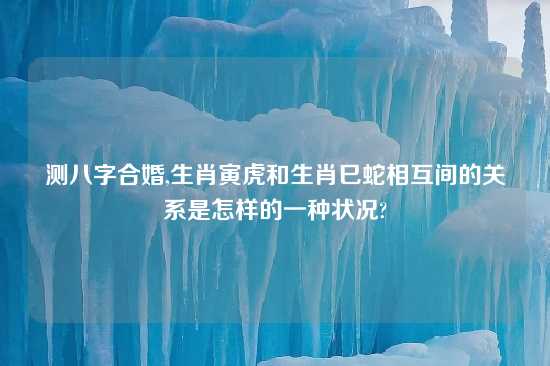 测八字合婚,生肖寅虎和生肖巳蛇相互间的关系是怎样的一种状况?