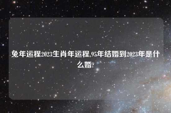 兔年运程2023生肖年运程,95年结婚到2023年是什么婚?