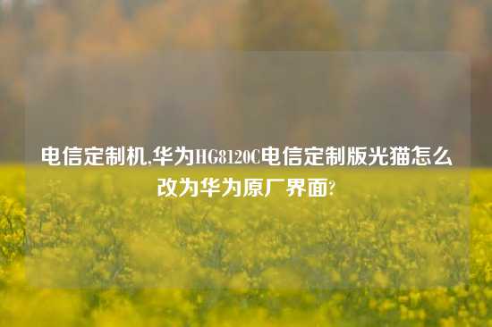 电信定制机,华为HG8120C电信定制版光猫怎么改为华为原厂界面?