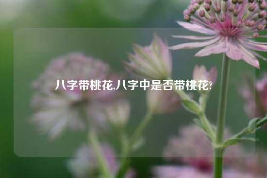 八字带桃花,八字中是否带桃花?