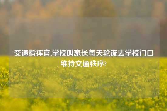 交通指挥官,学校叫家长每天轮流去学校门口维持交通秩序?