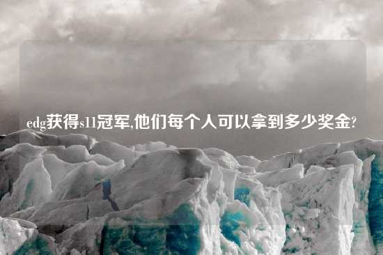 edg获得s11冠军,他们每个人可以拿到多少奖金?