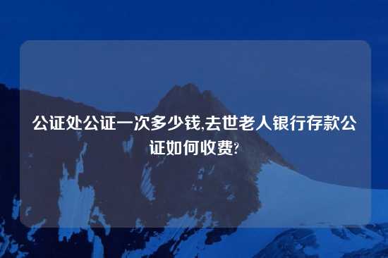 公证处公证一次多少钱,去世老人银行存款公证如何收费?