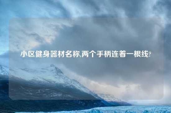 小区健身器材名称,两个手柄连着一根线?