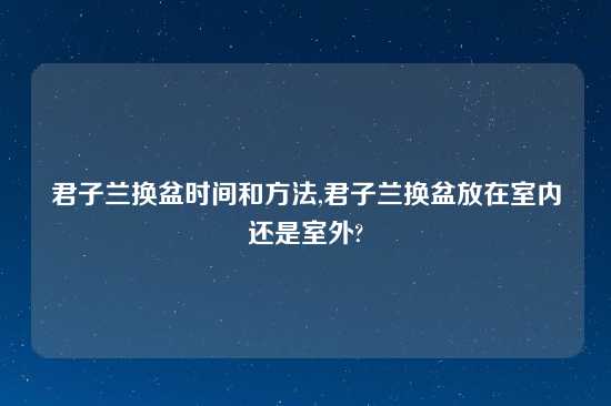 君子兰换盆时间和方法,君子兰换盆放在室内还是室外?