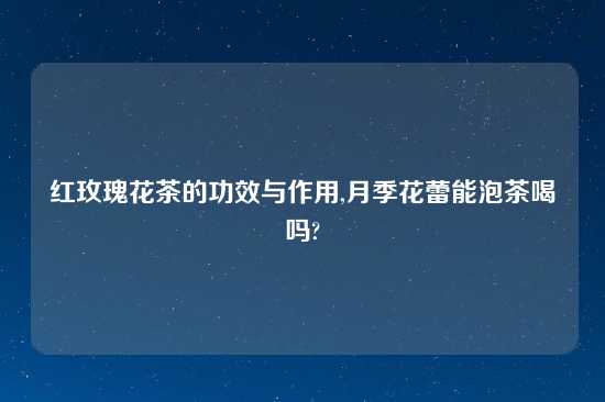 红玫瑰花茶的功效与作用,月季花蕾能泡茶喝吗?