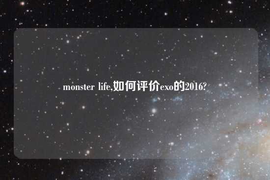 monster life,如何评价exo的2016?