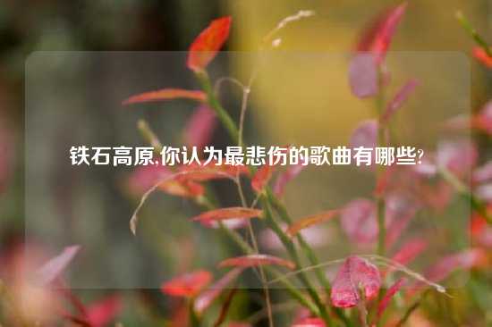 铁石高原,你认为最悲伤的歌曲有哪些?